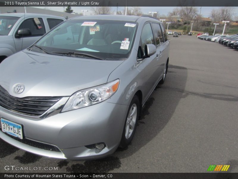 Silver Sky Metallic / Light Gray 2011 Toyota Sienna LE