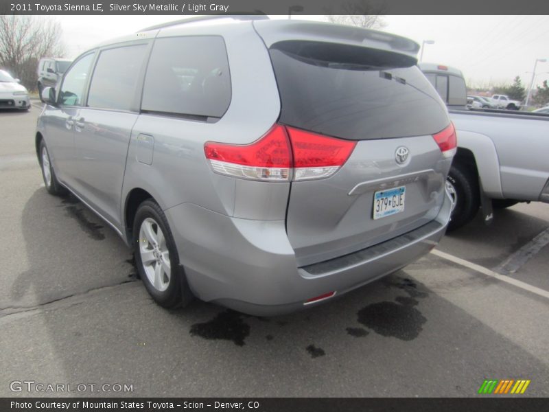 Silver Sky Metallic / Light Gray 2011 Toyota Sienna LE