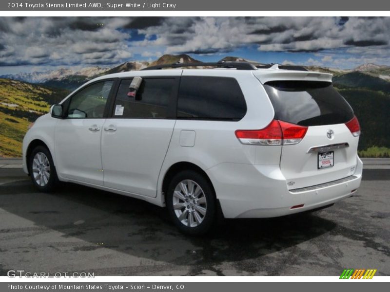 Super White / Light Gray 2014 Toyota Sienna Limited AWD