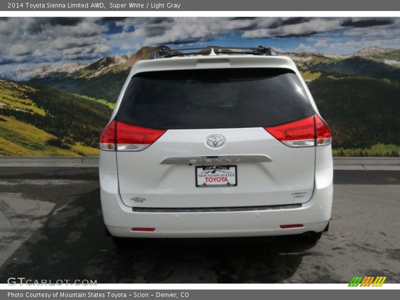 Super White / Light Gray 2014 Toyota Sienna Limited AWD