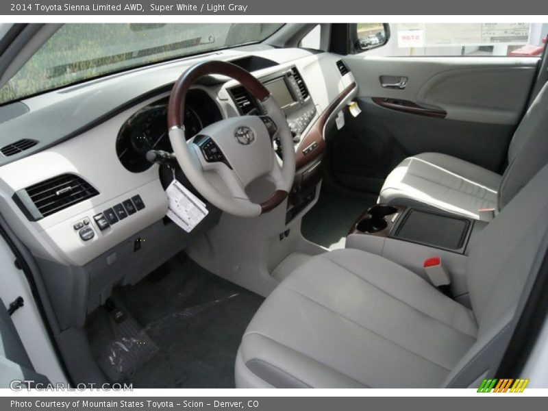 Super White / Light Gray 2014 Toyota Sienna Limited AWD