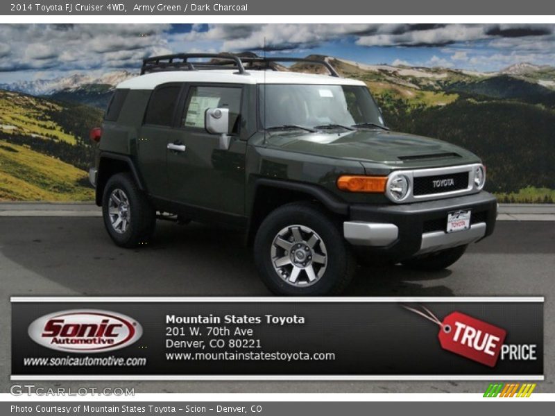 Army Green / Dark Charcoal 2014 Toyota FJ Cruiser 4WD