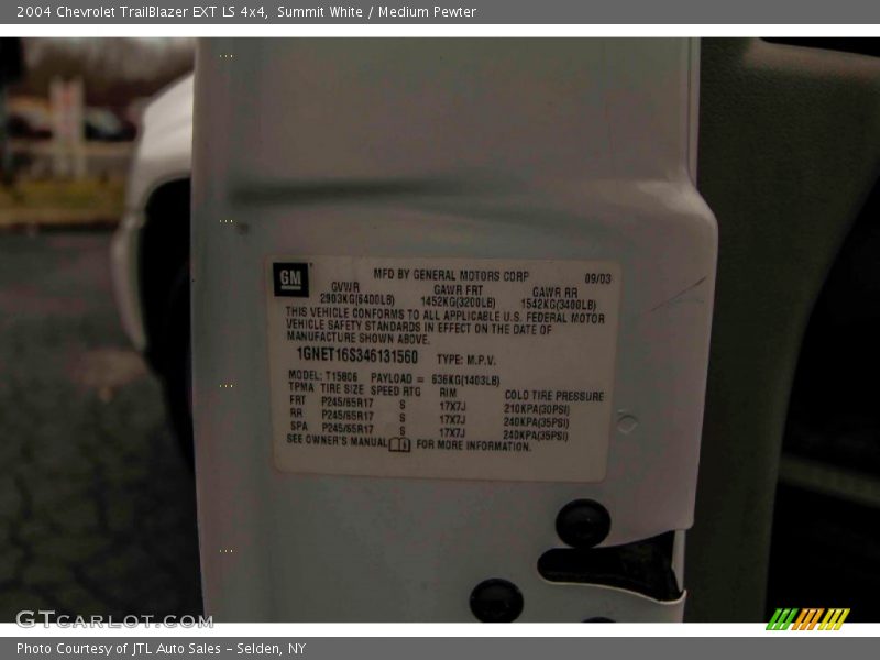 Summit White / Medium Pewter 2004 Chevrolet TrailBlazer EXT LS 4x4
