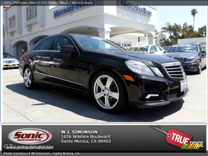 Black / Almond/Black 2011 Mercedes-Benz E 350 Sedan