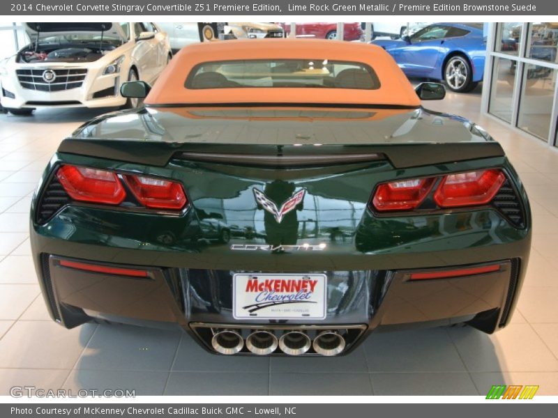 Lime Rock Green Metallic / Premire Edition Brownstone Suede 2014 Chevrolet Corvette Stingray Convertible Z51 Premiere Edition
