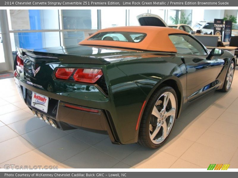 Lime Rock Green Metallic / Premire Edition Brownstone Suede 2014 Chevrolet Corvette Stingray Convertible Z51 Premiere Edition