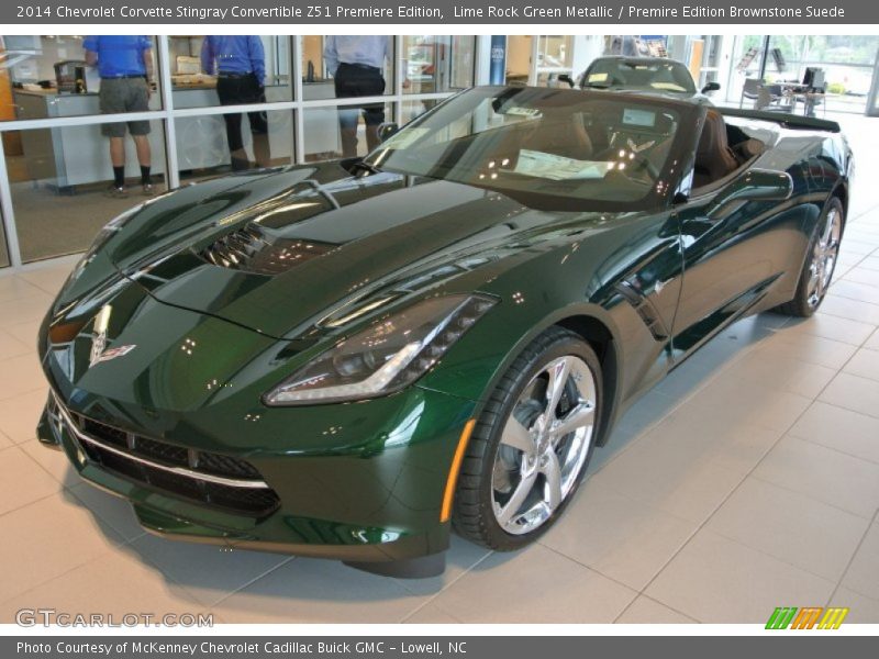 Lime Rock Green Metallic / Premire Edition Brownstone Suede 2014 Chevrolet Corvette Stingray Convertible Z51 Premiere Edition