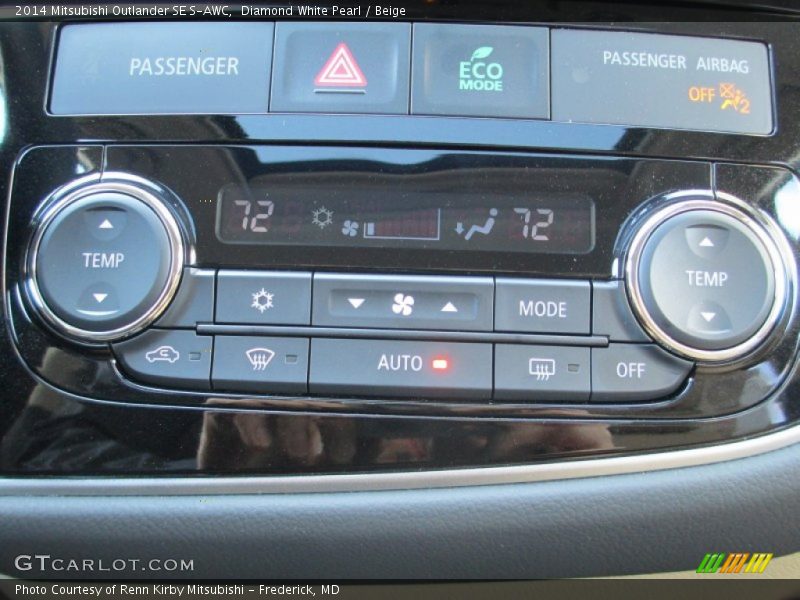 Diamond White Pearl / Beige 2014 Mitsubishi Outlander SE S-AWC