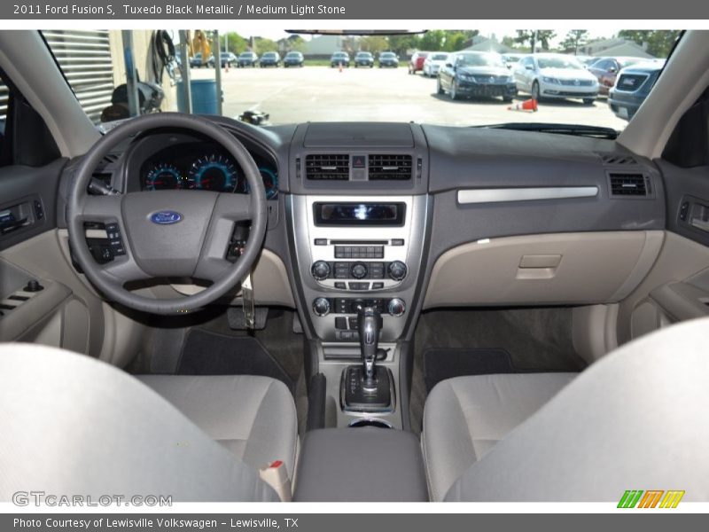 Tuxedo Black Metallic / Medium Light Stone 2011 Ford Fusion S
