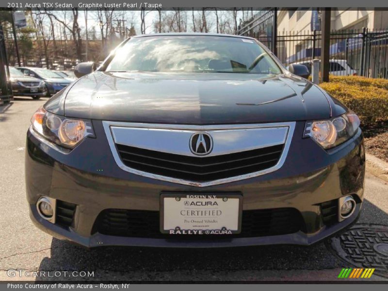 Graphite Luster Pearl / Taupe 2011 Acura TSX Sedan
