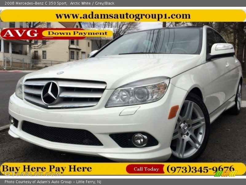 Arctic White / Grey/Black 2008 Mercedes-Benz C 350 Sport