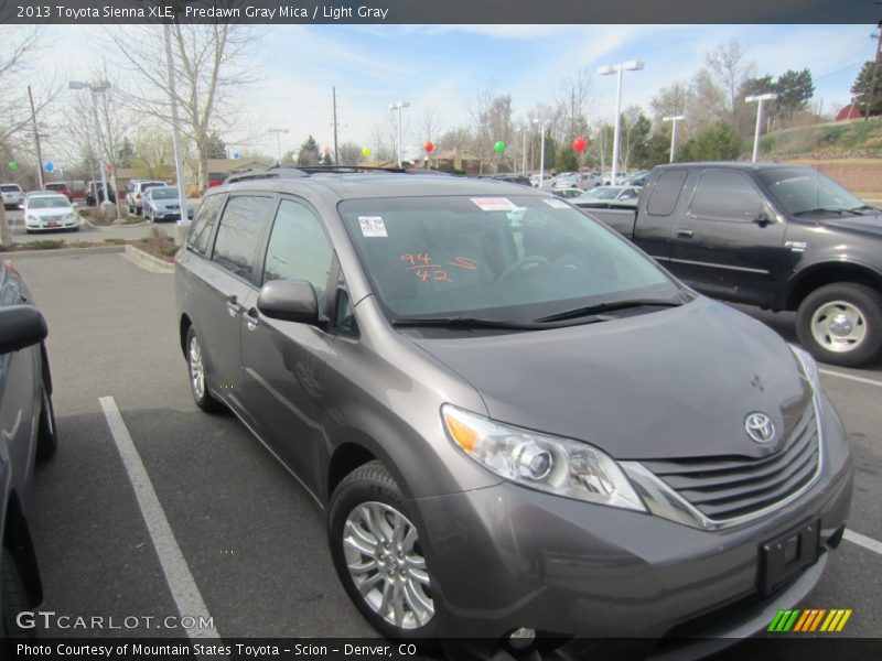 Predawn Gray Mica / Light Gray 2013 Toyota Sienna XLE