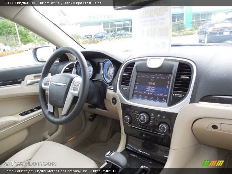 Bright White / Black/Light Frost Beige 2014 Chrysler 300