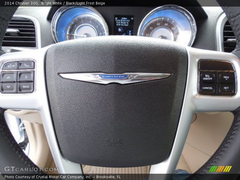 Bright White / Black/Light Frost Beige 2014 Chrysler 300