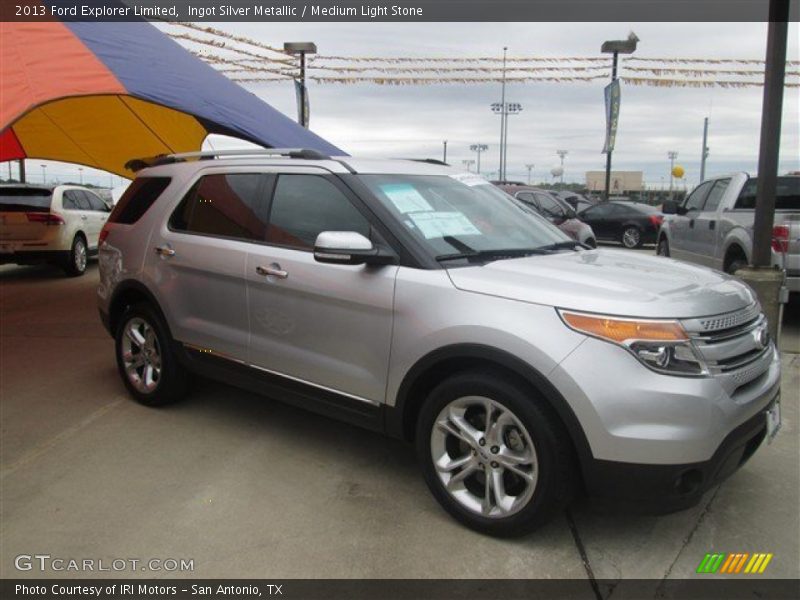 Ingot Silver Metallic / Medium Light Stone 2013 Ford Explorer Limited