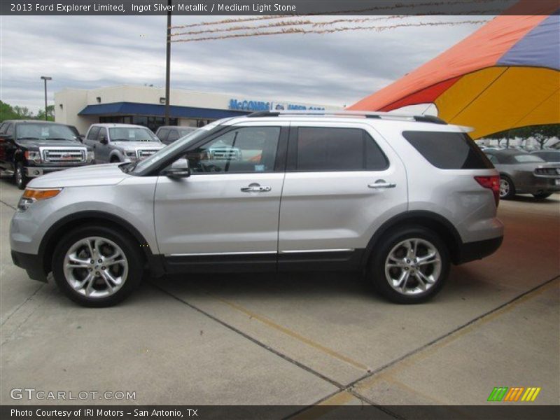 Ingot Silver Metallic / Medium Light Stone 2013 Ford Explorer Limited