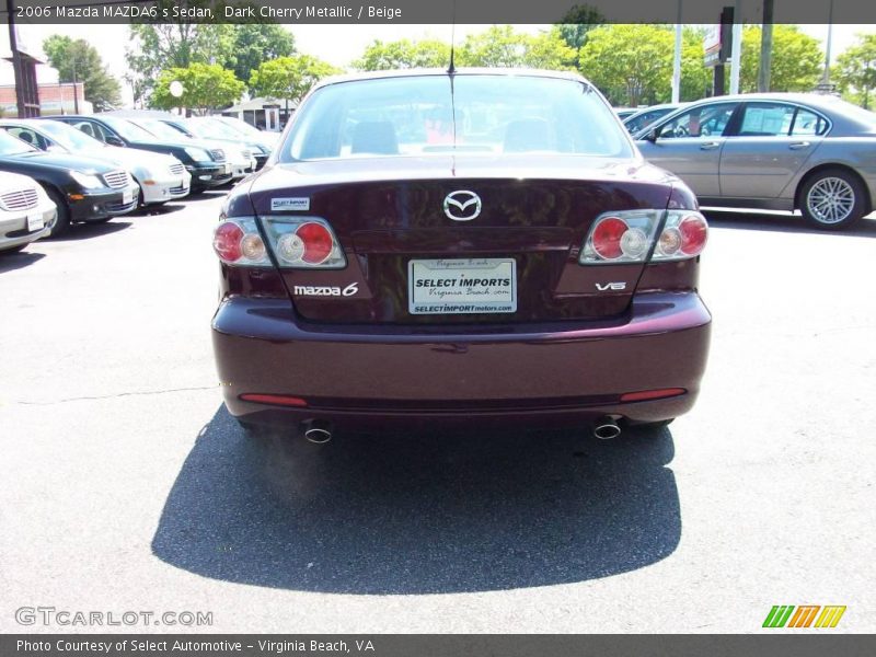 Dark Cherry Metallic / Beige 2006 Mazda MAZDA6 s Sedan