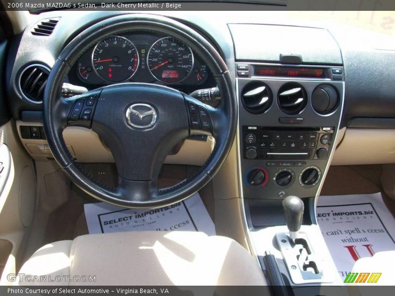 Dark Cherry Metallic / Beige 2006 Mazda MAZDA6 s Sedan