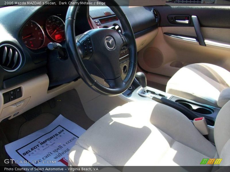 Dark Cherry Metallic / Beige 2006 Mazda MAZDA6 s Sedan