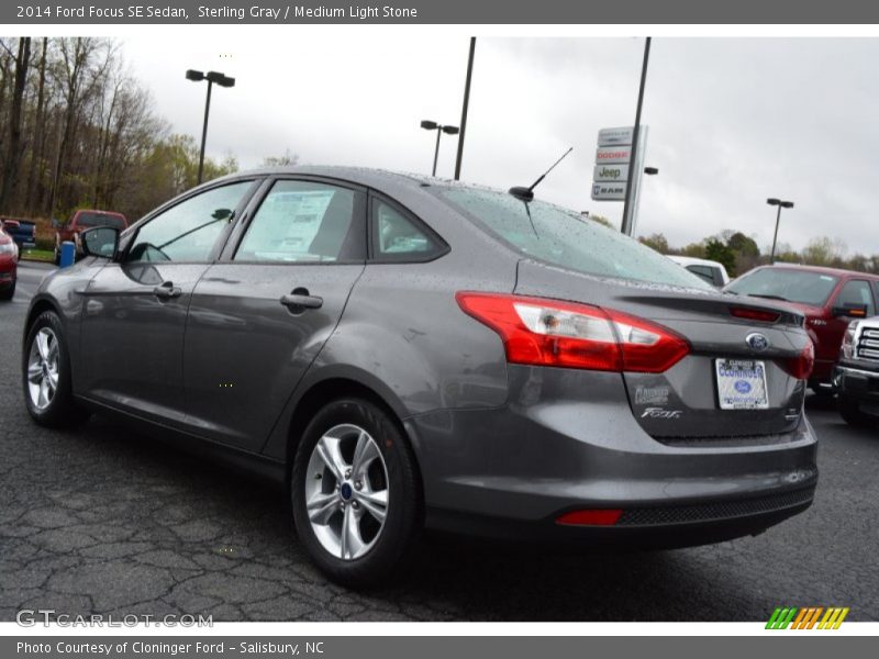 Sterling Gray / Medium Light Stone 2014 Ford Focus SE Sedan