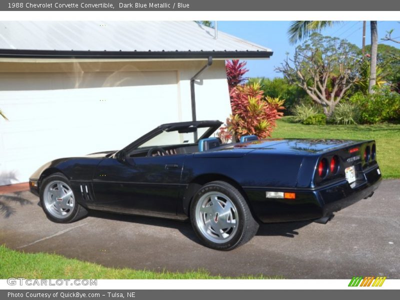 Dark Blue Metallic / Blue 1988 Chevrolet Corvette Convertible