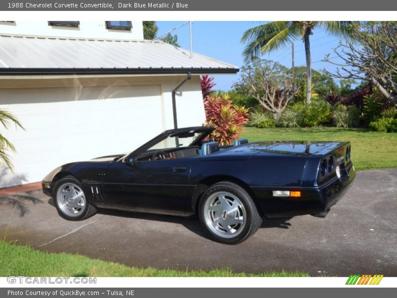 Dark Blue Metallic / Blue 1988 Chevrolet Corvette Convertible