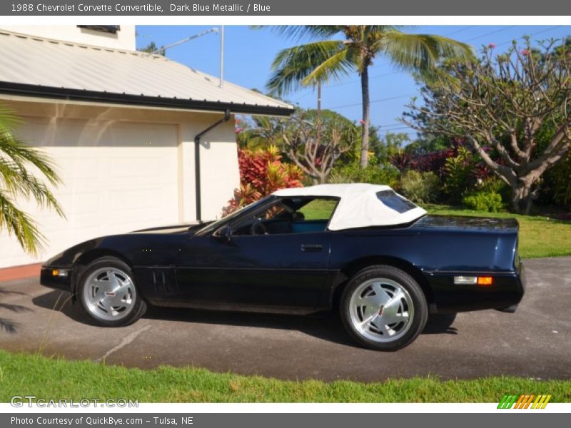 Dark Blue Metallic / Blue 1988 Chevrolet Corvette Convertible