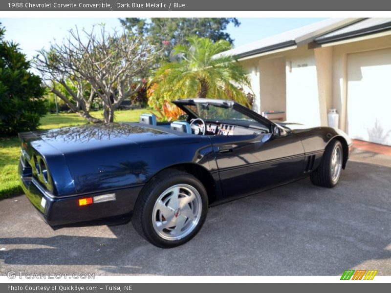 Dark Blue Metallic / Blue 1988 Chevrolet Corvette Convertible