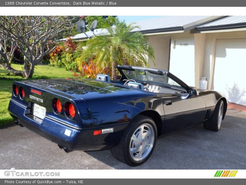 Dark Blue Metallic / Blue 1988 Chevrolet Corvette Convertible