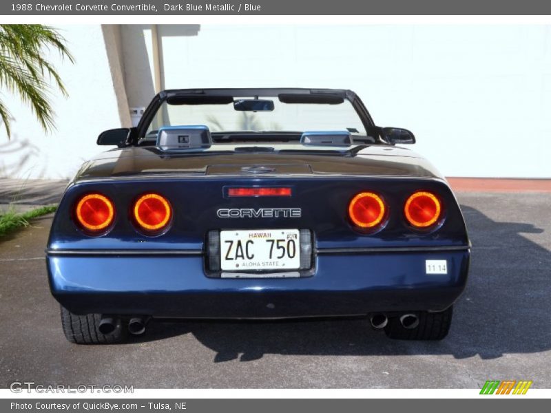 Dark Blue Metallic / Blue 1988 Chevrolet Corvette Convertible