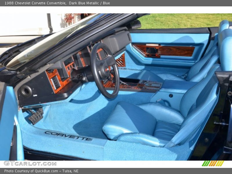  1988 Corvette Convertible Blue Interior