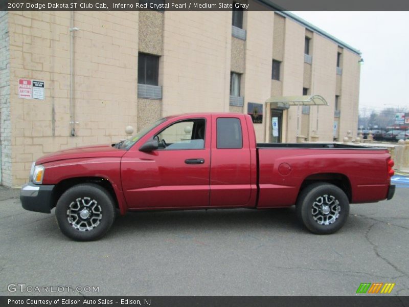 Inferno Red Crystal Pearl / Medium Slate Gray 2007 Dodge Dakota ST Club Cab
