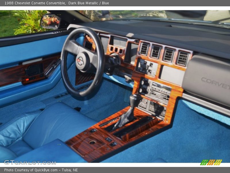 Dark Blue Metallic / Blue 1988 Chevrolet Corvette Convertible