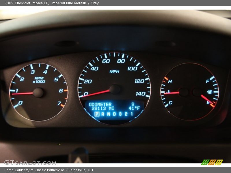 Imperial Blue Metallic / Gray 2009 Chevrolet Impala LT
