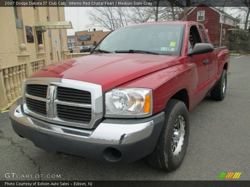 Inferno Red Crystal Pearl / Medium Slate Gray 2007 Dodge Dakota ST Club Cab