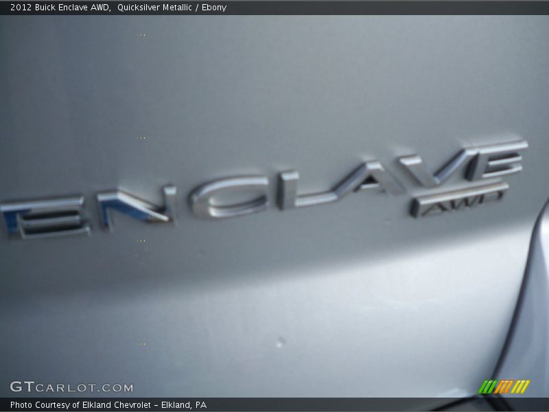 Quicksilver Metallic / Ebony 2012 Buick Enclave AWD