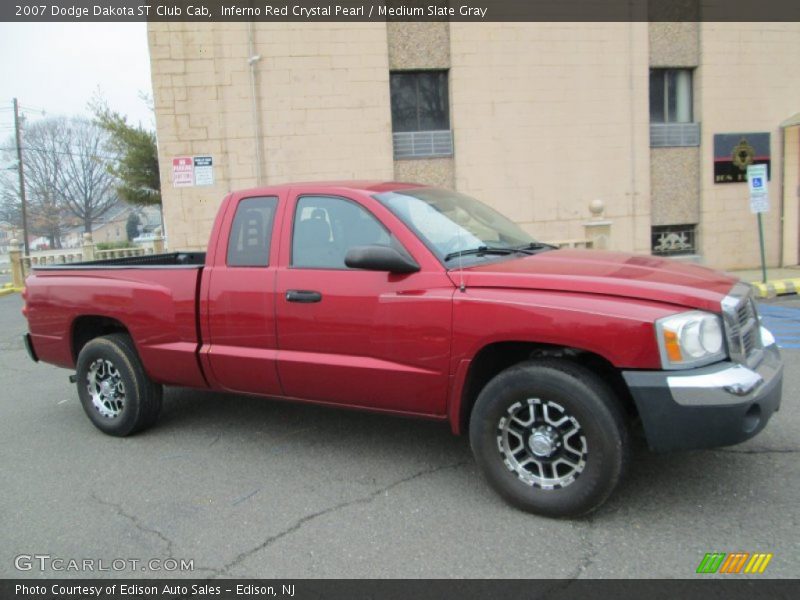 Inferno Red Crystal Pearl / Medium Slate Gray 2007 Dodge Dakota ST Club Cab