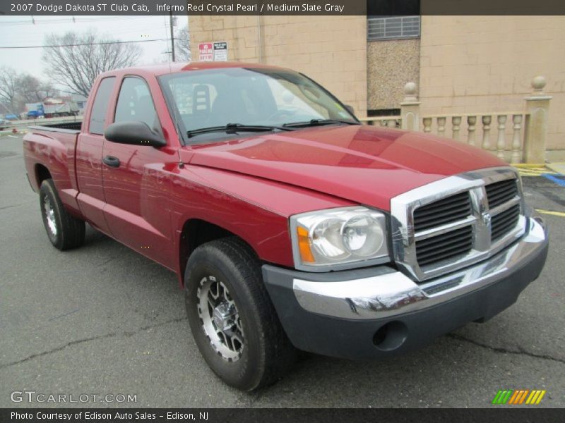 Inferno Red Crystal Pearl / Medium Slate Gray 2007 Dodge Dakota ST Club Cab