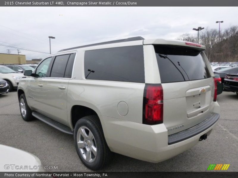Champagne Silver Metallic / Cocoa/Dune 2015 Chevrolet Suburban LT 4WD