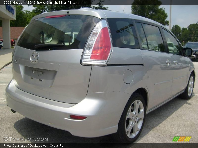 Sunlight Silver / Black 2008 Mazda MAZDA5 Sport