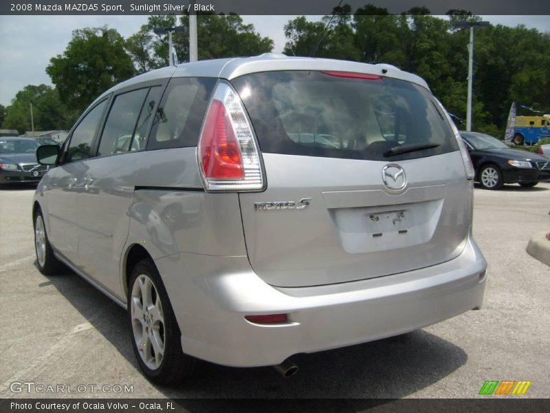 Sunlight Silver / Black 2008 Mazda MAZDA5 Sport