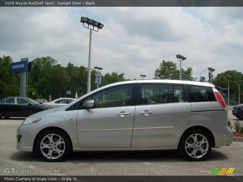 Sunlight Silver / Black 2008 Mazda MAZDA5 Sport