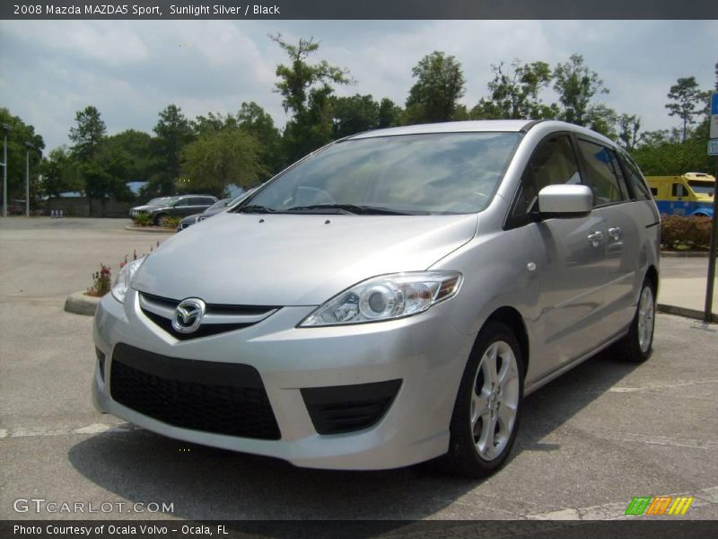 Sunlight Silver / Black 2008 Mazda MAZDA5 Sport