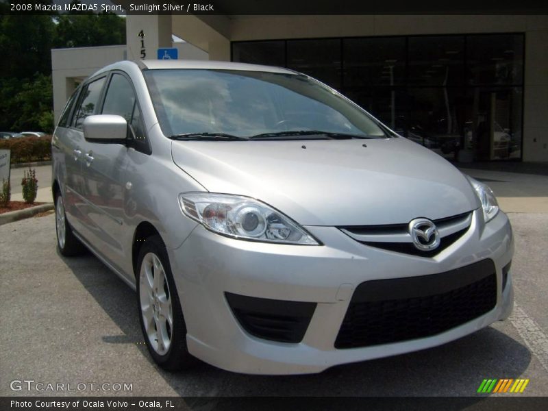 Sunlight Silver / Black 2008 Mazda MAZDA5 Sport