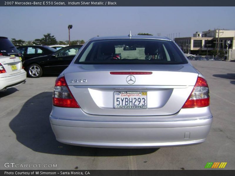Iridium Silver Metallic / Black 2007 Mercedes-Benz E 550 Sedan