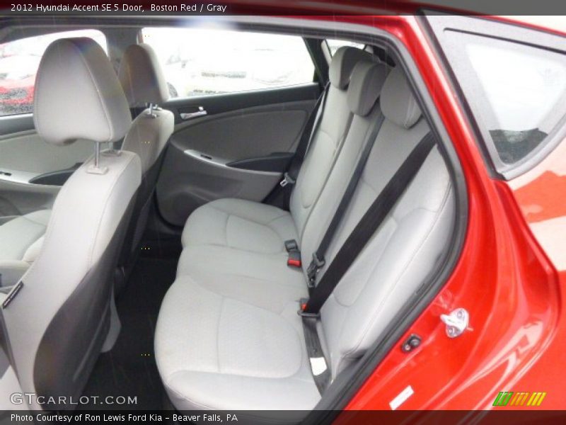 Boston Red / Gray 2012 Hyundai Accent SE 5 Door