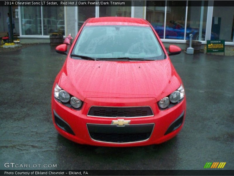 Red Hot / Dark Pewter/Dark Titanium 2014 Chevrolet Sonic LT Sedan