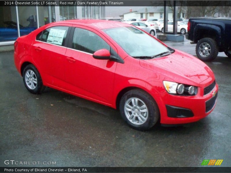 Red Hot / Dark Pewter/Dark Titanium 2014 Chevrolet Sonic LT Sedan