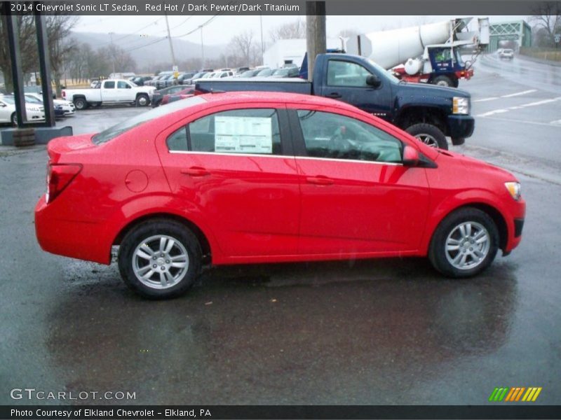 Red Hot / Dark Pewter/Dark Titanium 2014 Chevrolet Sonic LT Sedan