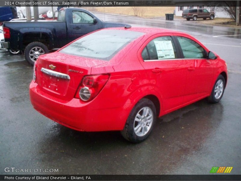 Red Hot / Dark Pewter/Dark Titanium 2014 Chevrolet Sonic LT Sedan